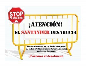 El Santander desahucia. Paremos el desahucio