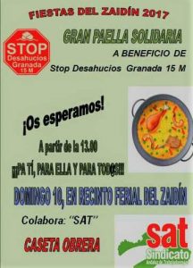 Comida solidaria Stop Desahucios Granada 15M